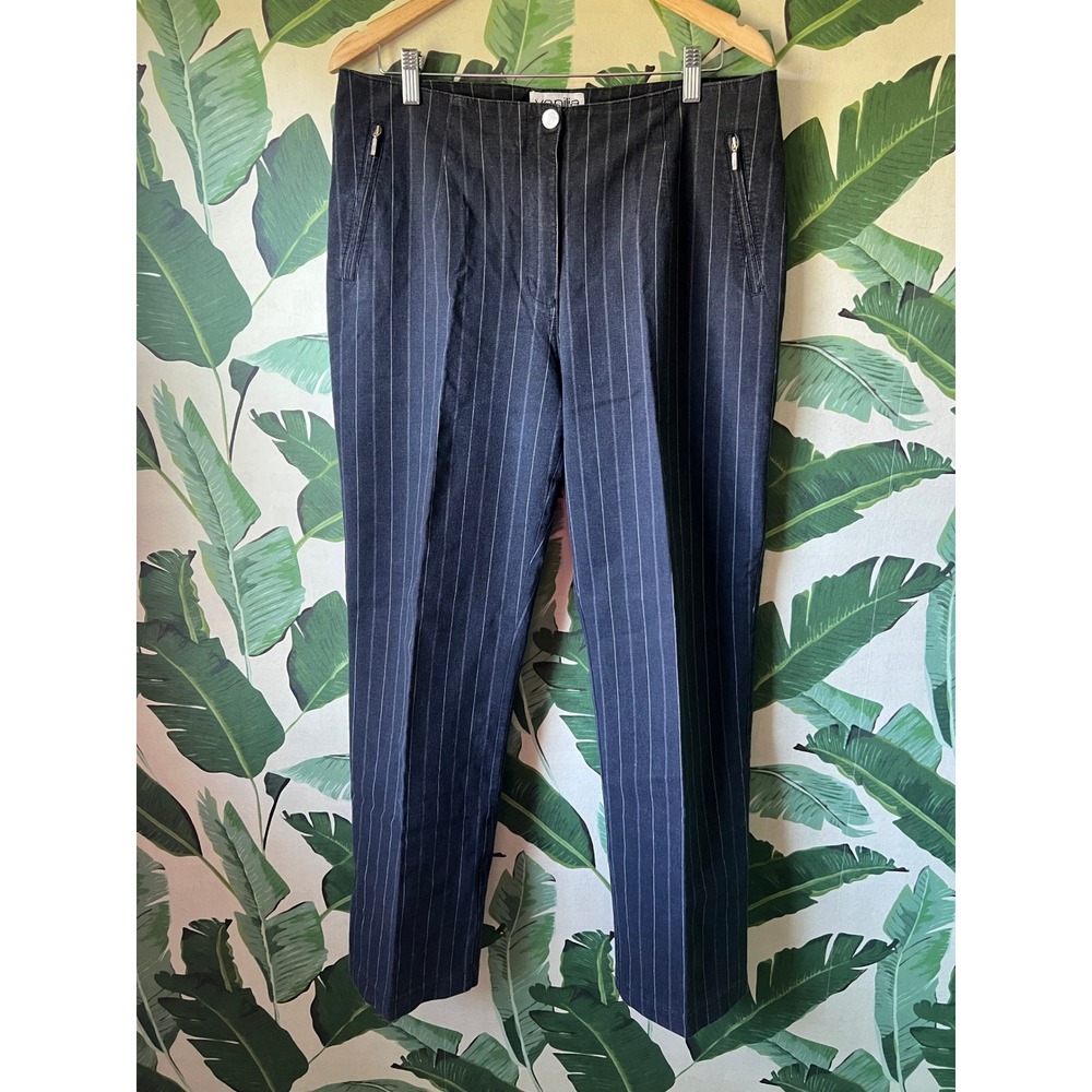 Vanilia Pinstripe Trousers Women 48 16 Gray